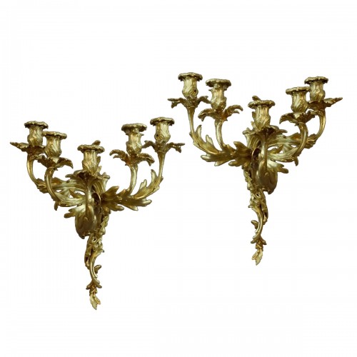 Pair Of 19th century Wall Lights in Louis XV style