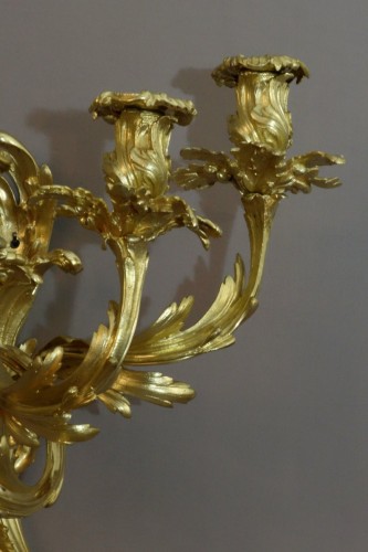 Paire d'appliques en bronze XIXe - Antiquités Garnier