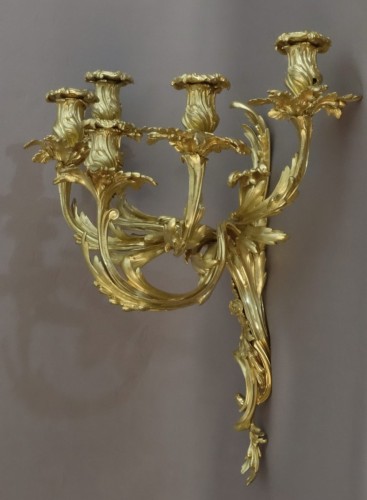 Pair Of 19th century Wall Lights in Louis XV style - 