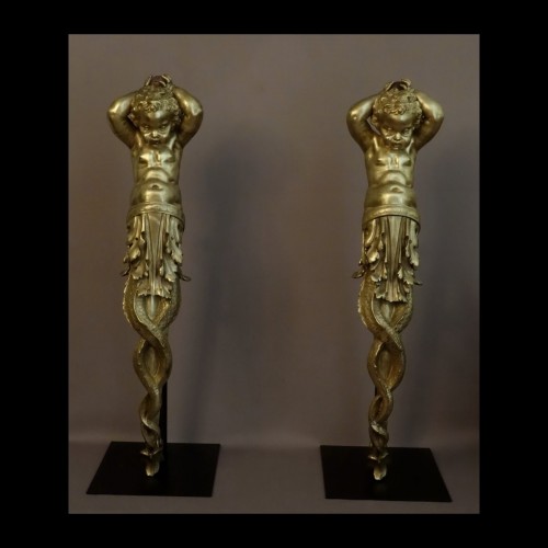 Pair Of Large Fountain Tritons Early 18th century - Louis XIV