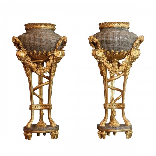 Pair Of Large 19th century Pots Pourris After a model of Gouthiere