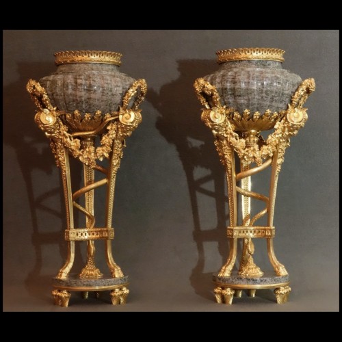 Antiquités - Pair Of Large 19th century Pots Pourris After a model of Gouthiere