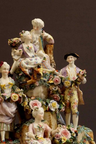 Antiquités - Table centerpiece in  Wallendorf Porcelain - Mid 18th century 