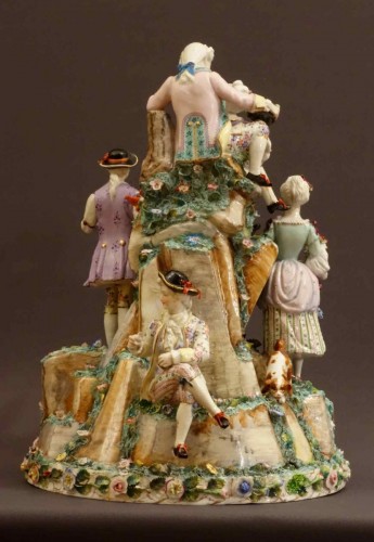 Antiquités - Surtout de table en porcelaine de Wallendorf, milieu XVIIIe