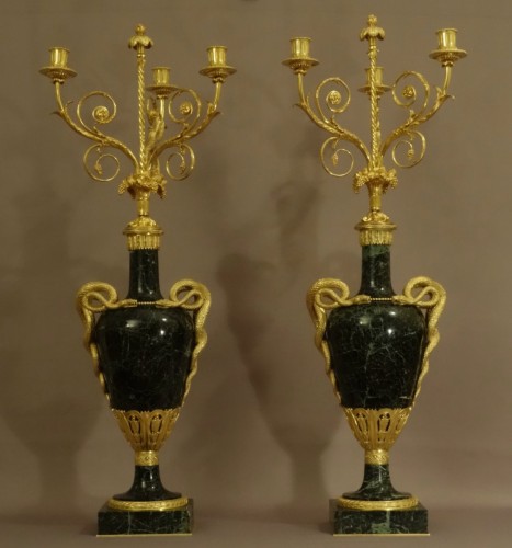 Pair Of Large Candelabras 19th century - Lighting Style Napoléon III