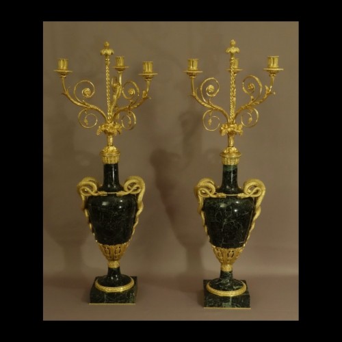 Antiquités - Pair Of Large Candelabras 19th century