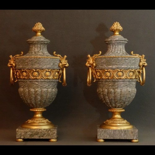  - Paire d'importants vases XIXe