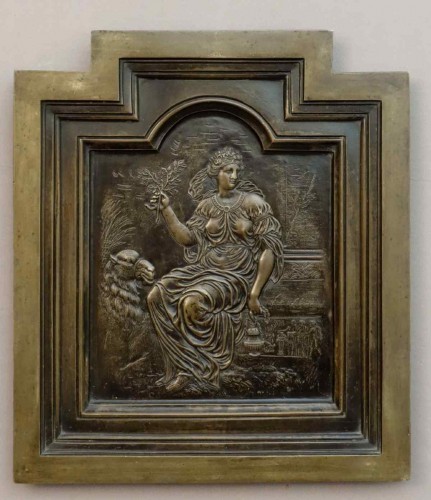 Four Bronze Panels Representing The Four Continents  - Sculpture Style Renaissance