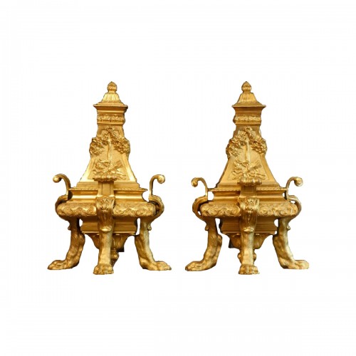 Pair Of Andirons Circa 1720