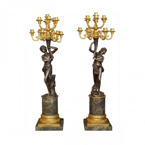 Pair Of Very Important Candelabras With Thirteen Lights 1783