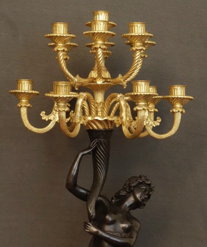 Lighting  - Pair Of Very Important Candelabras With Thirteen Lights 1783