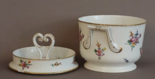 Paire de glacières de table en porcelaine vers 1790 - Antiquités Garnier