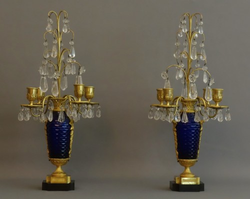 Paire de girandoles vers 1780 - Luminaires Style Louis XVI