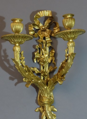 19th century - Pair of 19th century bronze sconce