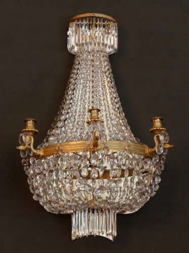 Paire d'appliques de boiserie d'époque Empire - Luminaires Style Empire