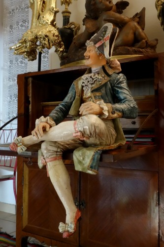 Porcelain Statue In Simulated Situation 19th century - Curiosities Style Directoire