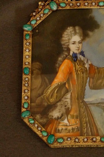 Mademoiselle Adelaïde de Savoie, grande miniature du XVIIIe siècle  - Objets de Vitrine Style Louis XVI