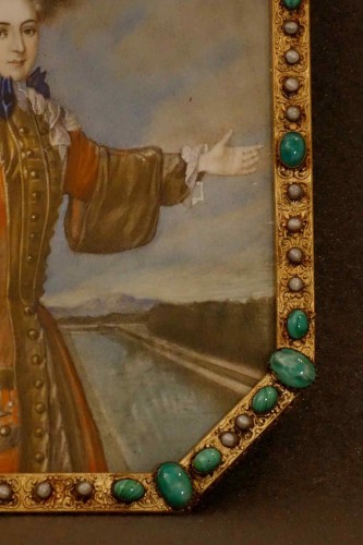 Grand Miniature XVIIIth Of Mademoiselle Adelaïde De Savoie - 