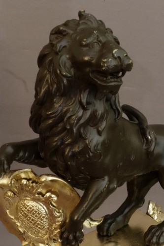 Architectural & Garden  - Pair Of Lions Andirons circa 1720