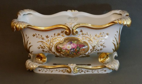 Large Center Table jardinière - Edouard Honoré Around 1820  - Porcelain & Faience Style Restauration - Charles X