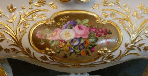 Porcelain & Faience  - Large Center Table jardinière - Edouard Honoré Around 1820 