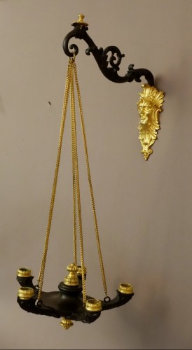 Lighting  - Pair of small chandeliers carried as wall brackets from the Restoration per