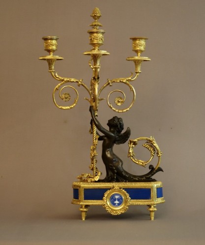 Paire de candélabres vers 1770 - Antiquités Garnier