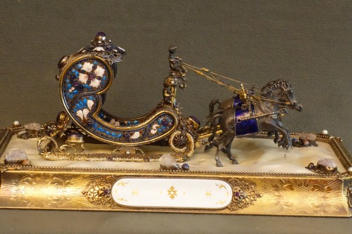 Troika en orfèvrerie de l'Est XIXe - Objets de Vitrine Style Restauration - Charles X