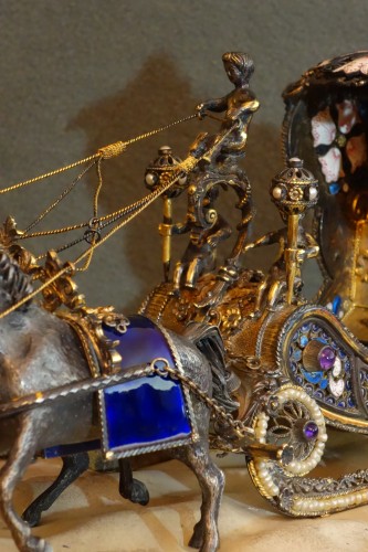 Restauration - Charles X - Troika en orfèvrerie de l'Est XIXe