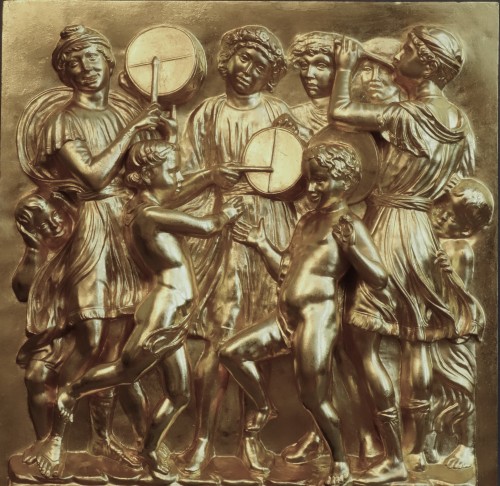 Important panneau en bronze de La Cantoria de Luca Della Robbia XIXe siècle - Objet de décoration Style Napoléon III