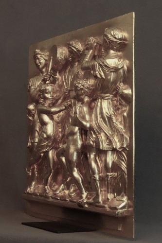 Important panneau en bronze de La Cantoria de Luca Della Robbia XIXe siècle - Napoléon III