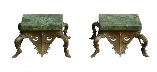 Paire de rares socles du Grand Tour 1800