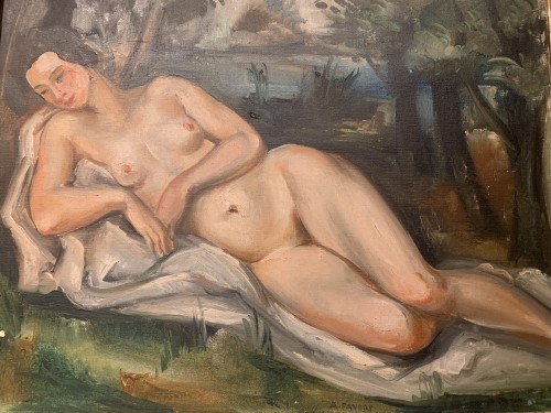 Paintings & Drawings  - Reclining nude - André Favory (Paris 1889-1937)