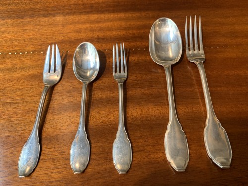 Antiquités - sterling silver cutlery set