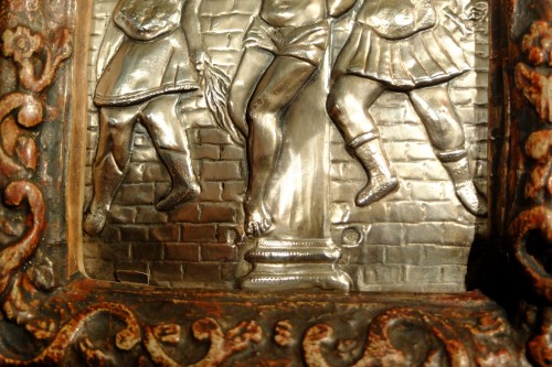 Plaque en argent massif représentant La Flagellation du Christ - Louis XIV