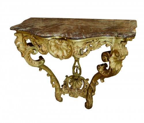GFrench Régence Carved and gilded wood console