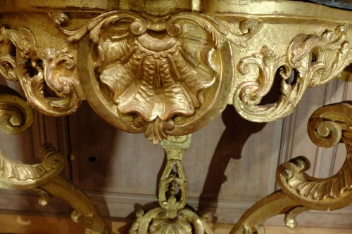 Console d'applique en bois sculpté et doré, époque Régence - Guillemette Vernay Chantrel