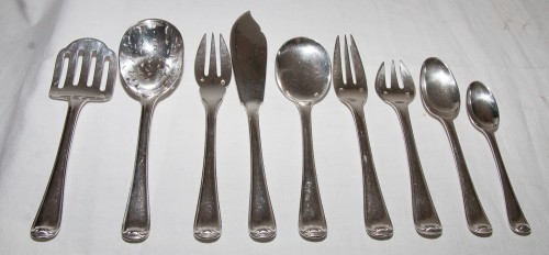 20th century - Puiforcat - &quot;Mazarin&quot; Sterling silver cutlery set 183 pieces, 1930