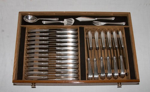  - Puiforcat - &quot;Mazarin&quot; Sterling silver cutlery set 183 pieces, 1930