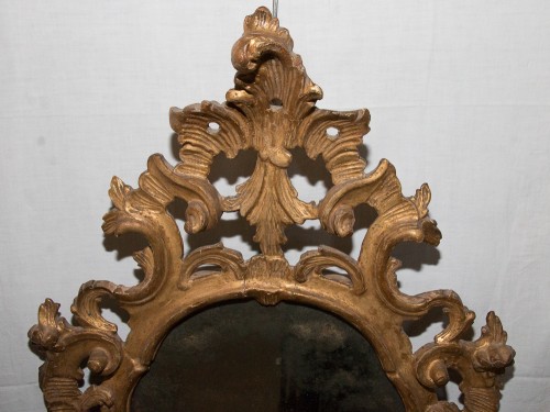  - Paire de miroirs en bois doré, Italie époque XVIIIe