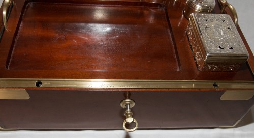 Antiquités - Coffret nécessaire de voyage Louis Ainé Aucoc milieu XIXe