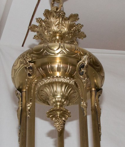 Napoléon III - Grand lustre en bronze doré époque Napoléon III