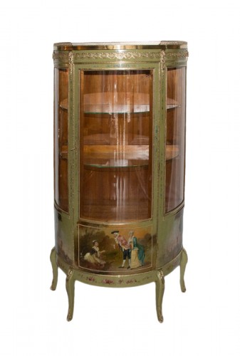 Display A late 19th century cabinet decorated with Vernis Martin 