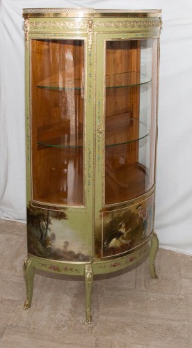 Furniture  - Display A late 19th century cabinet decorated with Vernis Martin 