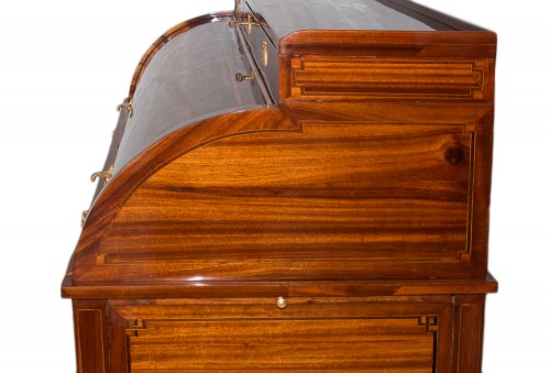 Antiquités - Louis XVI cylinder desk stamped Pierre MANTEL