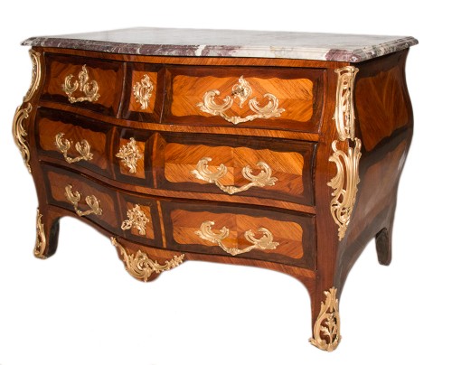 Commode d’époque Louis XV estampillée L. BOUDIN - Mobilier Style Louis XV