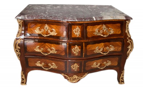 Antiquités - Commode d’époque Louis XV estampillée L. BOUDIN