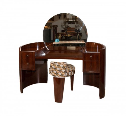 Art Deco dressing table and footstool