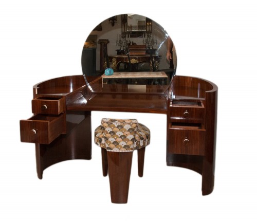 Antiquités - Art Deco dressing table and footstool