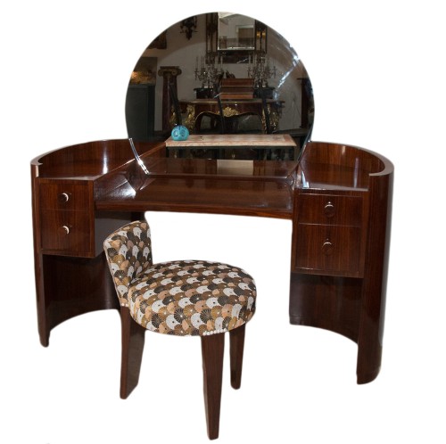 Antiquités - Art Deco dressing table and footstool